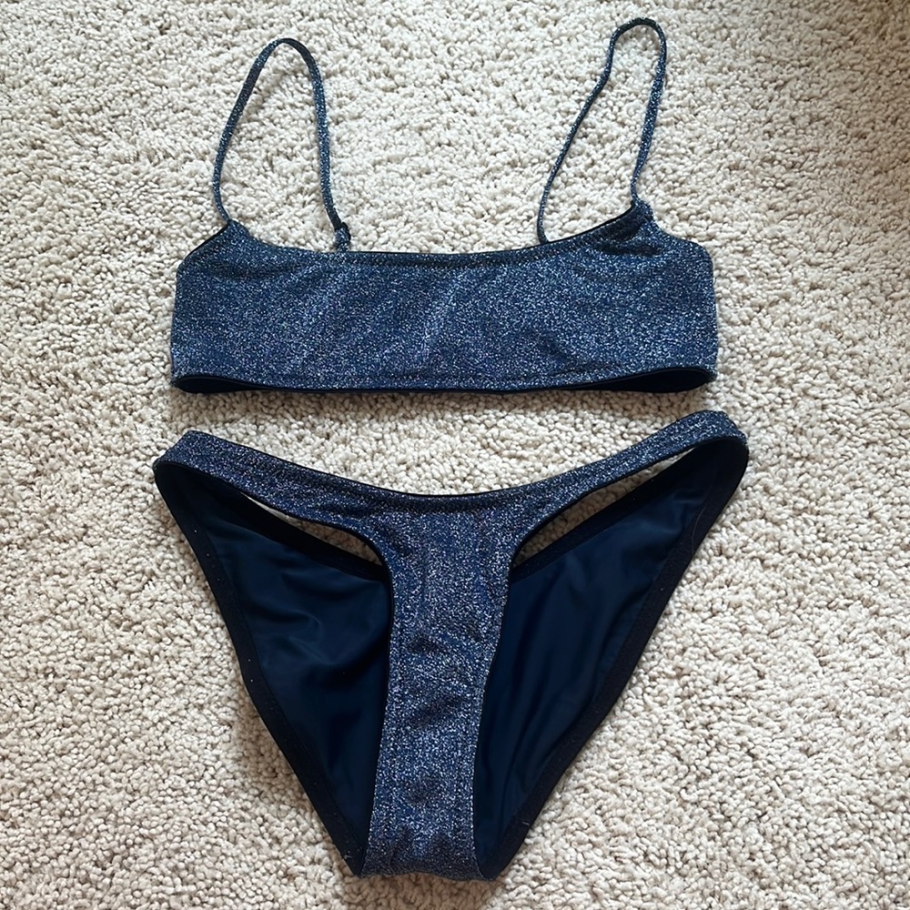 GREAT CONDITION!!! Triangl black sparkly swimsuit
